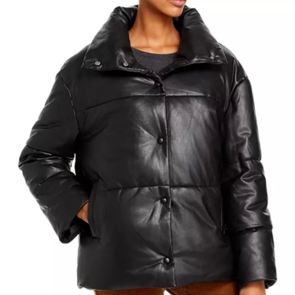 Bagatelle NYC Faux Leather Oversized Puffer Jacket - Size XS - Picture 2 of 7